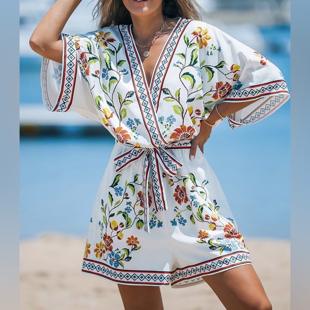 Cupshe Multicolor Floral Romper